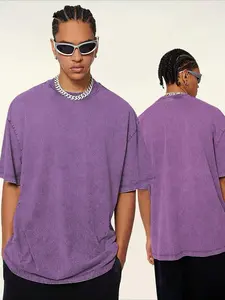 2-4 pack Washed Cotton T-Shirt  For Men Relaxed Fit Weekend Vibe Ultra Soft No Shrink Streetwear Shade