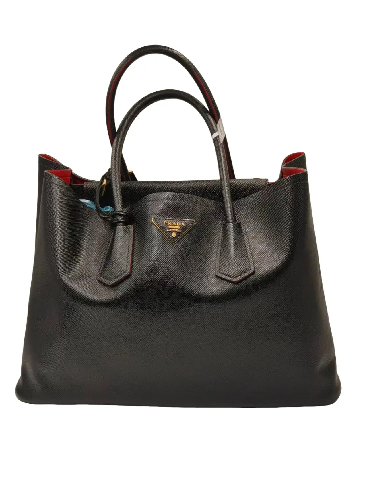 Pre-owned PRADA Saffiano Leather Logo Handbag