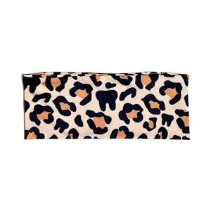 Leopard Tooth Flat Headband with Buttons