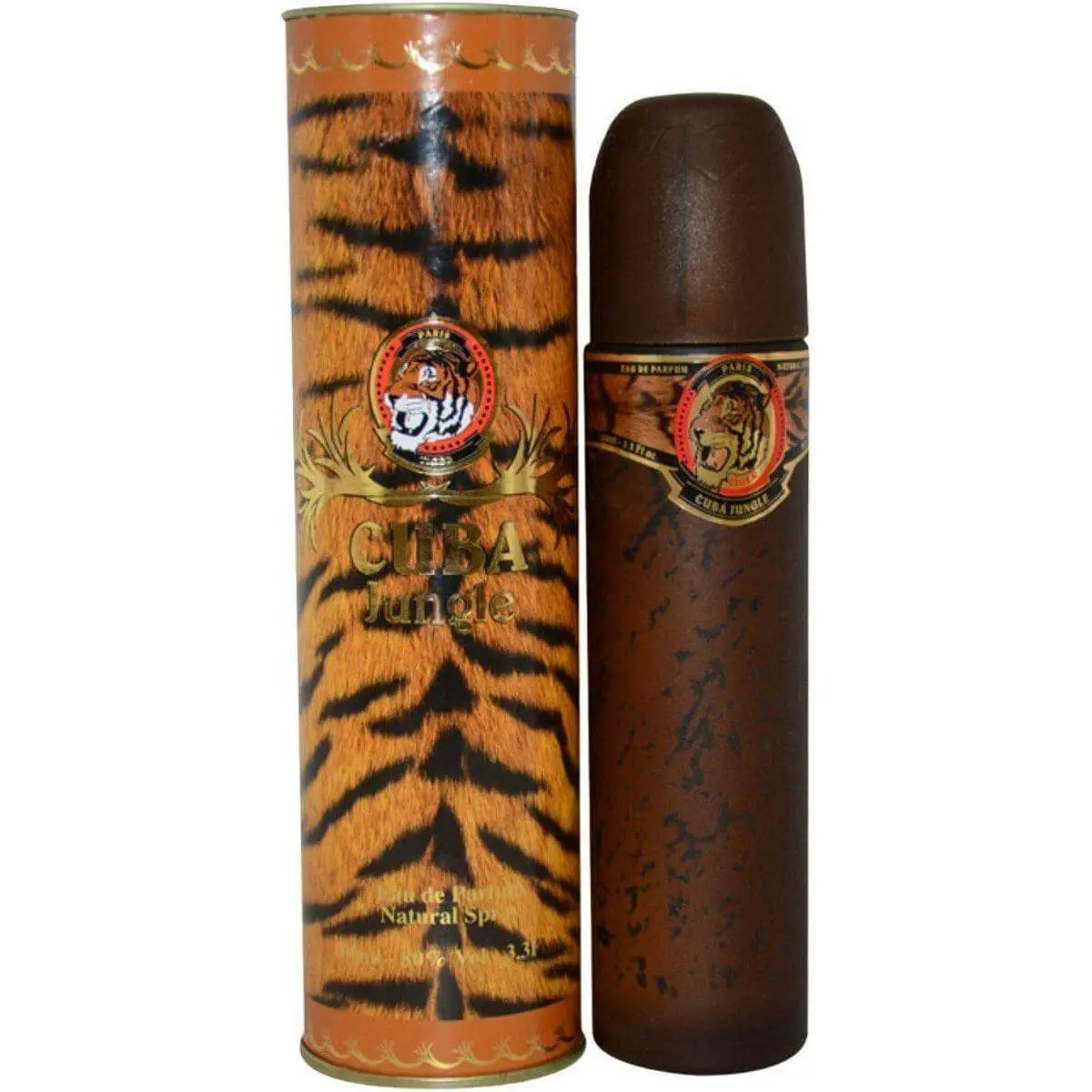 Fragluxe Cuba Women's Jungle Tiger EDP Spray - 3.4 fl oz Botanical-Exotic Floral-Animalic Perfume, Hyacinth-Magnolia Middle Notes, Musk Base Notes, New in Box, Spray Bottle, Female Fragrance