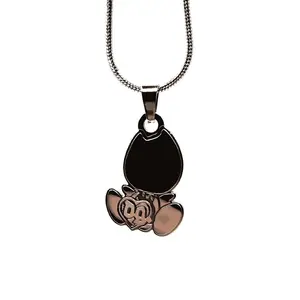 Drain Gang Fan-Made DG Baby Logo Pendant Chain Necklace - 60cm Stainless Steel Chain