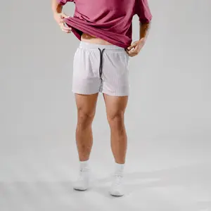 Mesh Shorts 5" Inseam - White