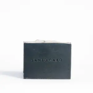 Santo Cabo Carbon Facial Soap - Deep Cleansing Charcoal Detox Bar with Lavender Lemongrass for Acne-Prone Skin 5 oz