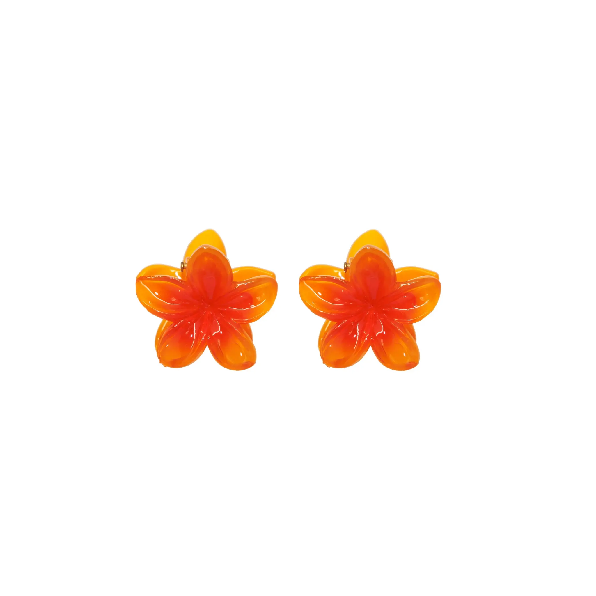 Emi Jay Baby Super Bloom Mini Flower Hair Claw Clip Set in Mango