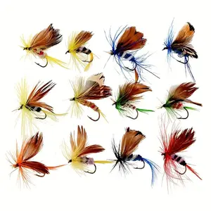 12pcs Premium Fly Fishing Flies Kit - Hand-Tied Lures for Trout, Bass, Salmon