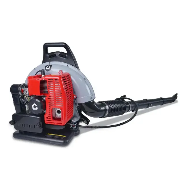 66CC Backpack Gas Leaf Blower 4.0 HP 2-Stroke Engine Low Vibration Lightweight Padded Harness 880 CFM 320 MPH Yard Cleanup