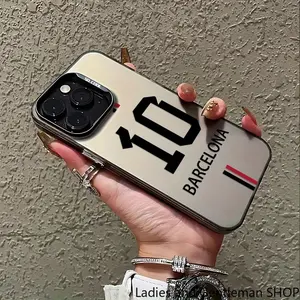 Barcelona No. 10 Phone Case, Compatible with iPhone 16, 15, 14, 13, 12, 11 Pro Max, X, XR, XS Max, and 7 Plus, Features Shockproof Matte Back