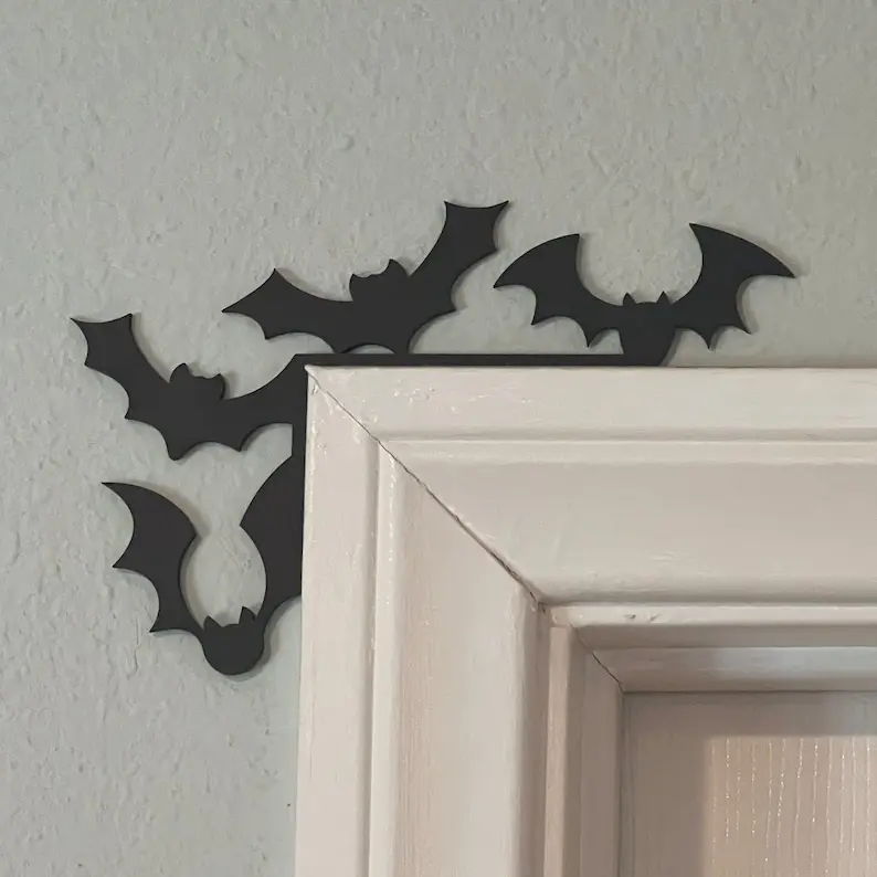 Halloween Door Toppers, Halloween Bats Door Trim Topper, Halloween Door Topper, Black Cat Door Topper, Halloween Decor, Skeleton, Witch