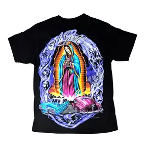 DGA AZTLAN Mi Gente Graphic Tee Summer - Black T-Shirt with Unique Design and Colorful Elements - Womenswear, Top