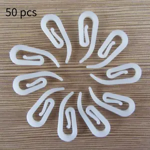 50pcs Plastic 6 Shape Curtain Hooks Window Hanger Curtain Poles Tracks Accessories U Shaped Hook