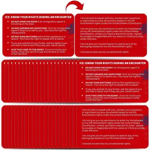 Constitutional Rights Cards 20-Pack (2.1"x3.37") - Know Your Rights with ICE,  & FBI, Wallet-Sized Legal Guide for Law Enforcement Encounters
