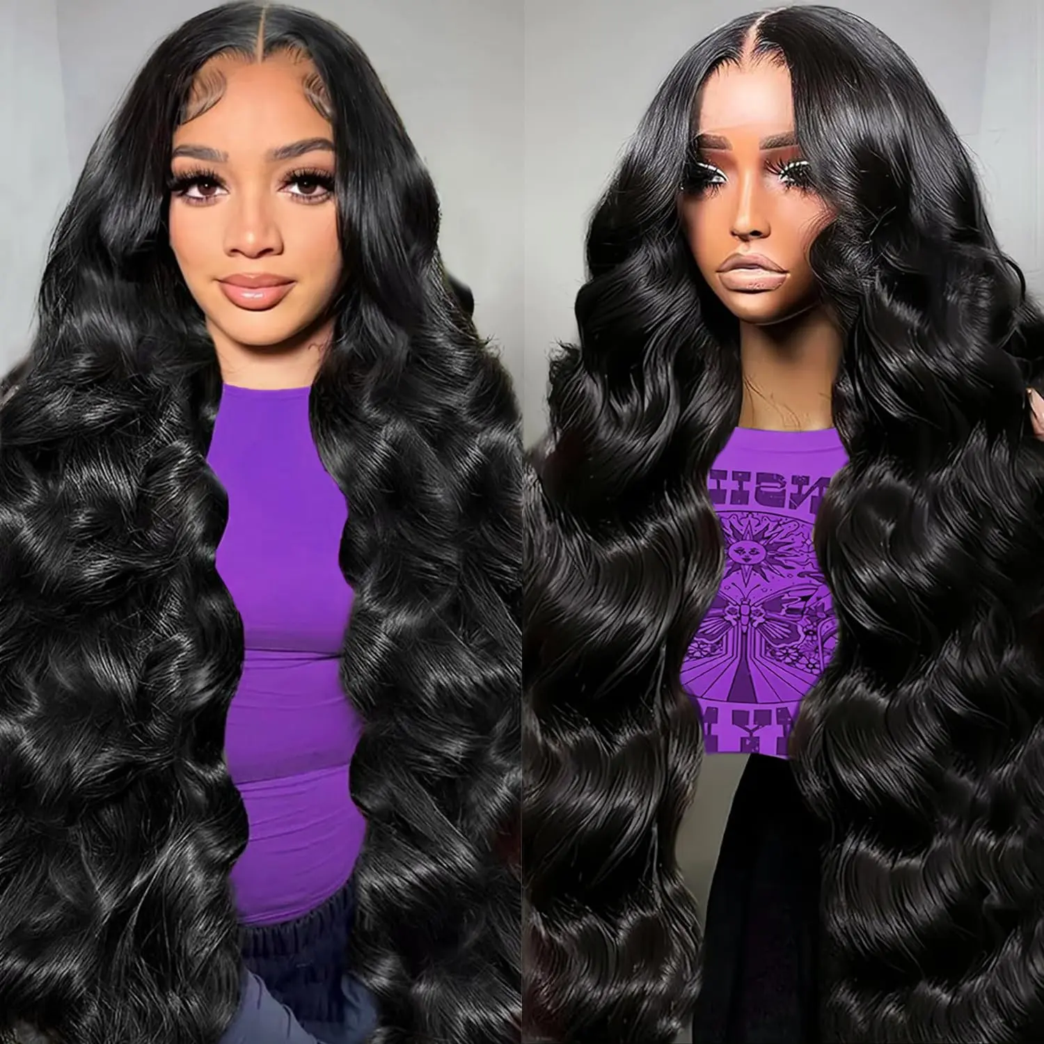 13x6 Lace Front Wigs Human Hair 180% Density Body Wave HD Lace Front Wigs Human Hair Pre Plucked Natural Color Glueless Wig Virgin Lace Front Wigs for Women
