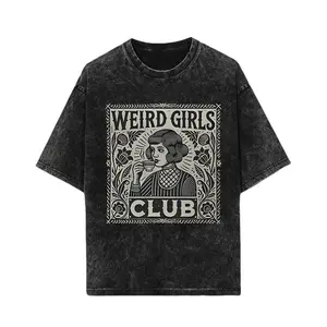 Weird Girls Club Shirt • Whimsy Goth Graphic Tee • Retro Alt Girl T-Shirt • Weirdcore Witch Aesthetic Clothing，Black-Hoodie-front Black-Sweatshirt-front，More Color Options  Casual Round Neck