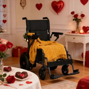 Left/Right Hand Switchable,Elderly - Suitable Foldable Electric Wheelchair, Designed for Adult Mobility Problems, 24V Lead - Acid Battery,  Secure Slope Use, 12 - Inch All - Terrain Pneumatic Tires, 15miles Range for Daily Trips​