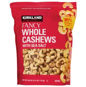 Kirkland Signature Fancy Whole Cashews, 2.5 lbs Snack Nut Protein Flavor