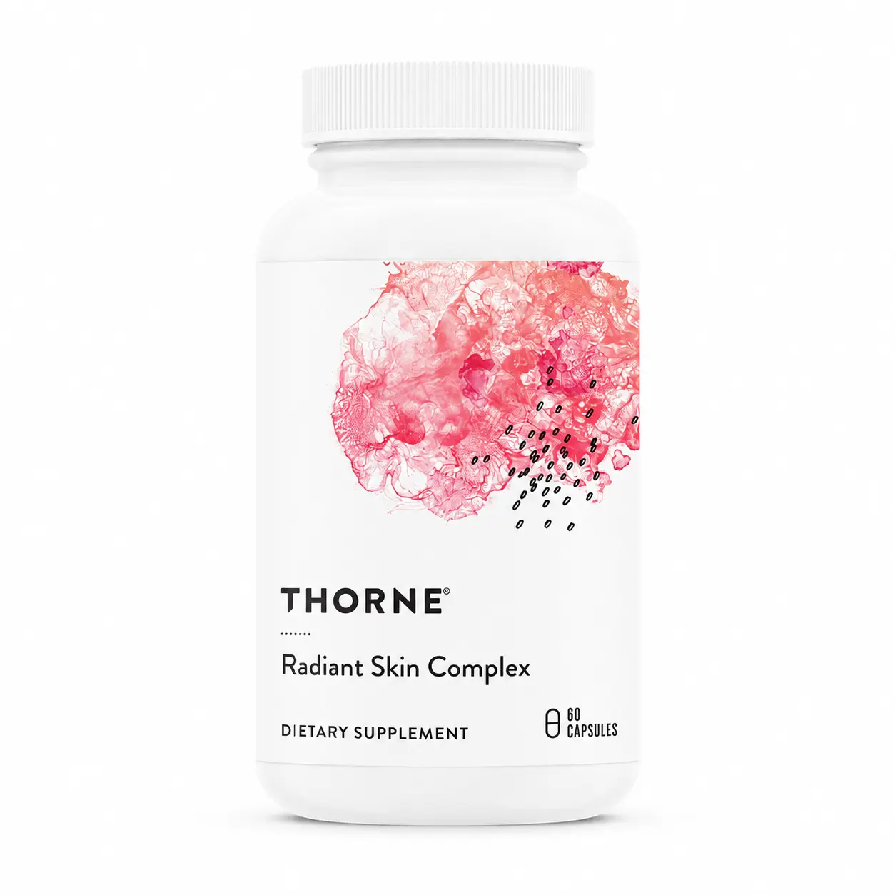 THORNE Radiant Skin Complex Beauty Supplement with Hyaluronic Acid, Eggshell Extract, Beauty Boost, Hair-Skin-Nails Support, Gluten-Free, Unflavored, 60 Capsules