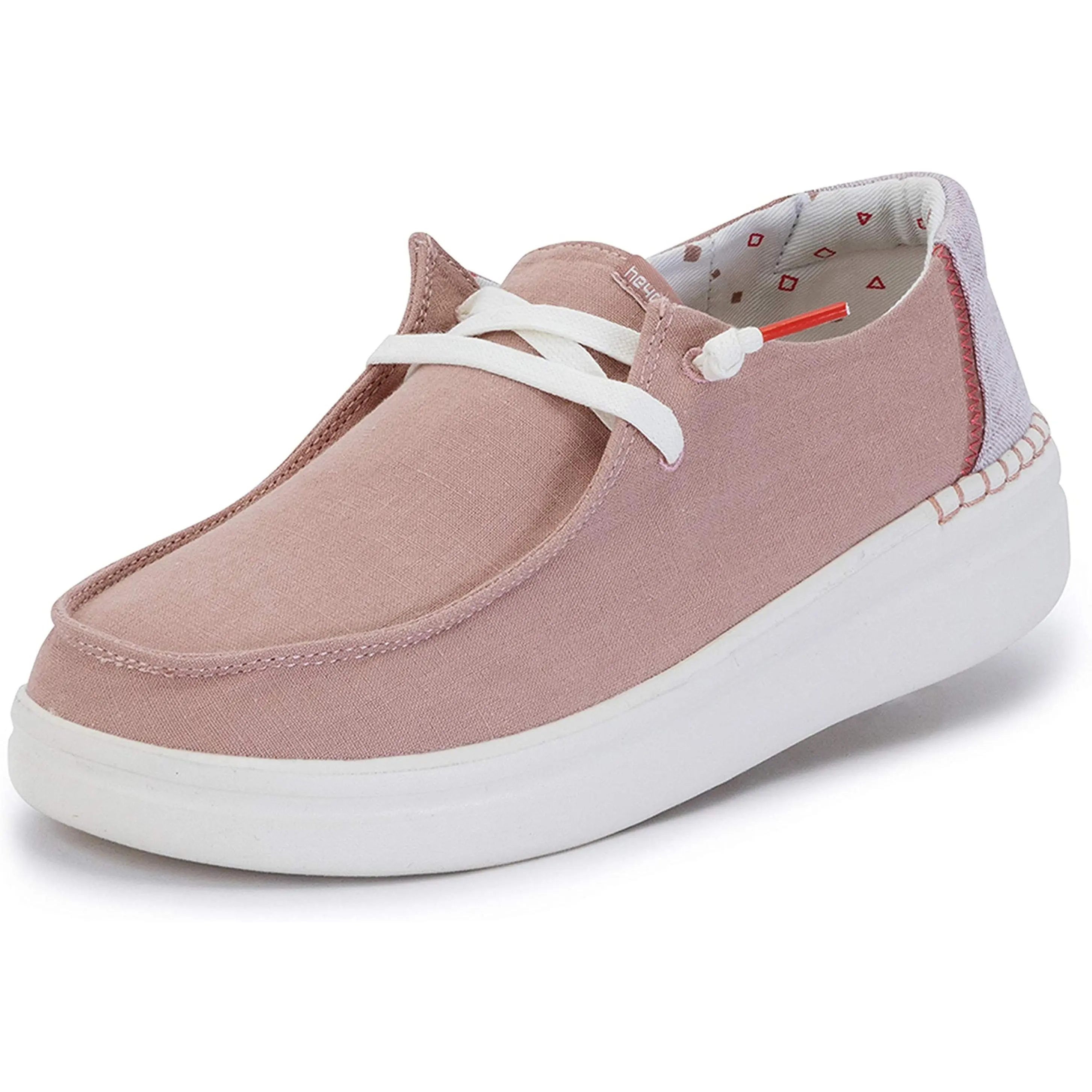 Hey Dude Womens Wendy Lace-Up Loafers - Chambray Rose 121945031