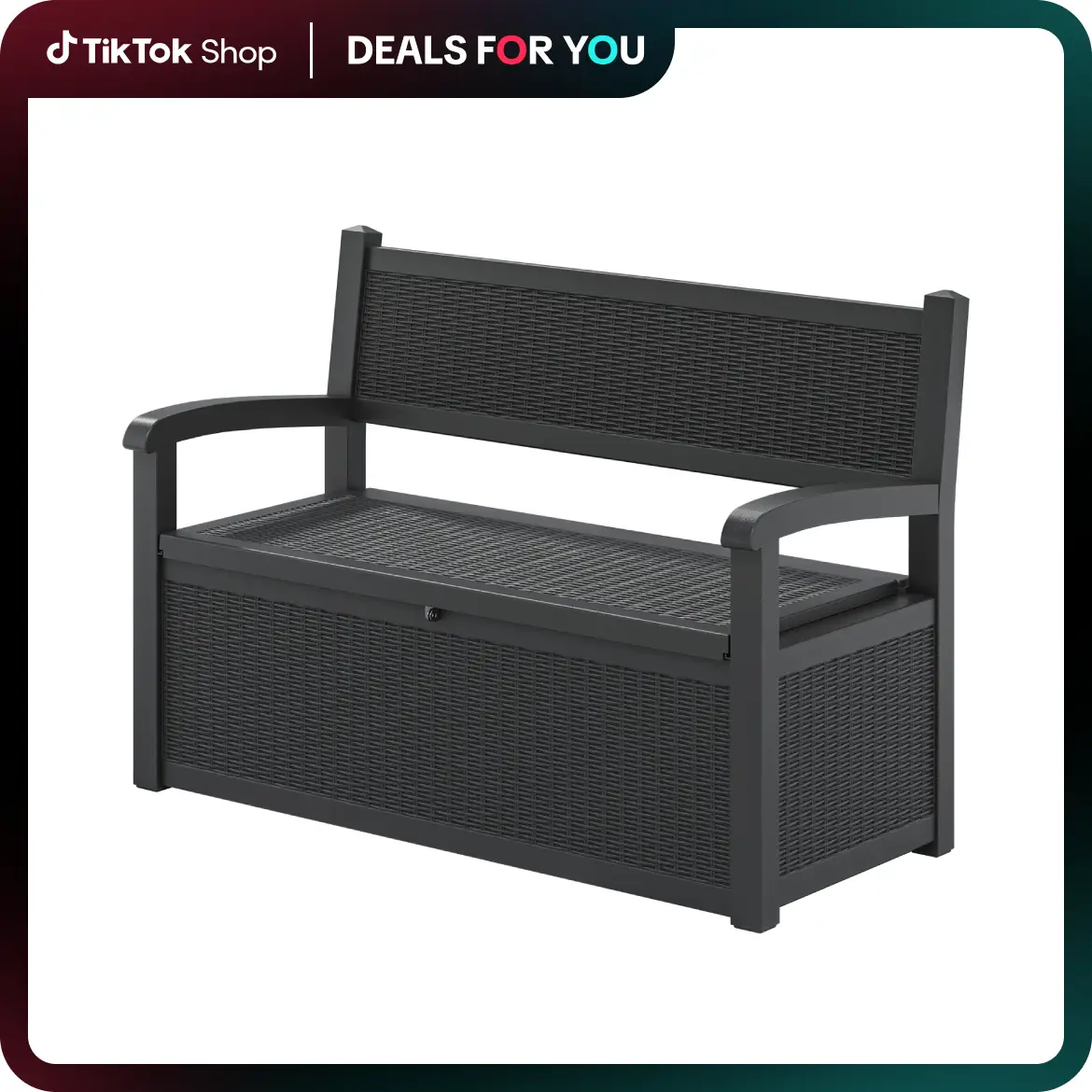 [dealsforyoudays] 70-Gallon Outdoor Storage Box – Waterproof&UV-Resistant &Supports 550 lbs – Perfect for Garden & Poolside Furniture