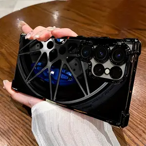 Stylish Car Tire Pattern Phone Case Suitable for Galaxy S25, S24, S23, S22 FE, Ultra Plus 4G/5G Anti-Drop Transparent Soft Back Cover