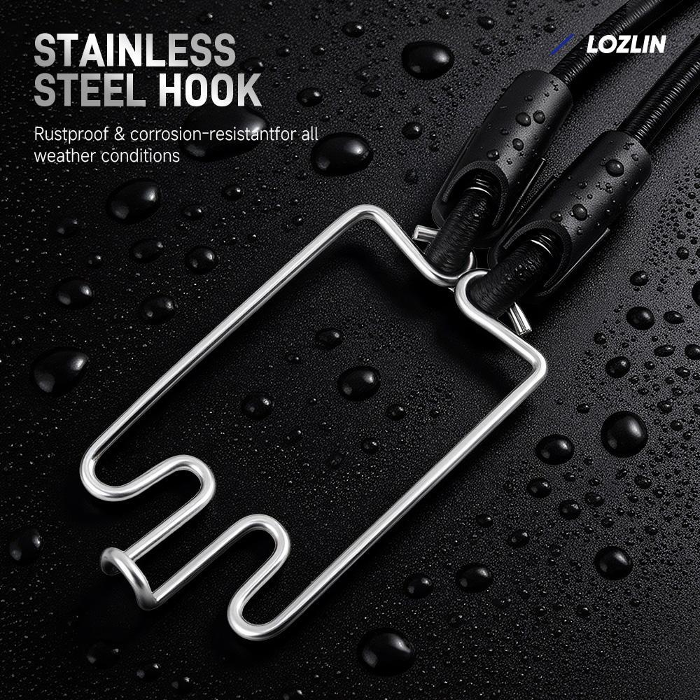 2 Pack Tie Down Strap Keeper | Adjustable Stainless Steel Strap Organizer | Secure Loose Cargo Straps, Ropes & Cords for Truck, Trailer, Garage & Boat