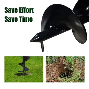 Garden Auger Spiral Drill Bit Hex Shaft Auger High Quality Yard Gardening Bedding Planting Post Hole Digger Ground Auger