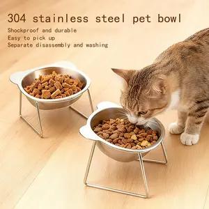 Stainless Steel Pet Bowl Set, Elevated Slow Feeder, Durable Stainless Bowls for Cats & Dogs, Easy Clean Design, Perfect for Daily Use