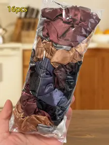 16pcs Satin Scrunchies for Women, Multicolor Elastic Hair Ties, Soft & Durable Hair Bands, Stylish Hair Accessories for Daily Wear