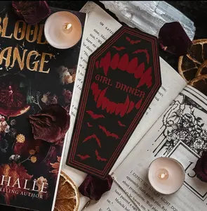Vampire Dinner Foil Coffin Bookmark - Handcrafted Laminated Cardstock with High Quality Permanent Foil bookmarks