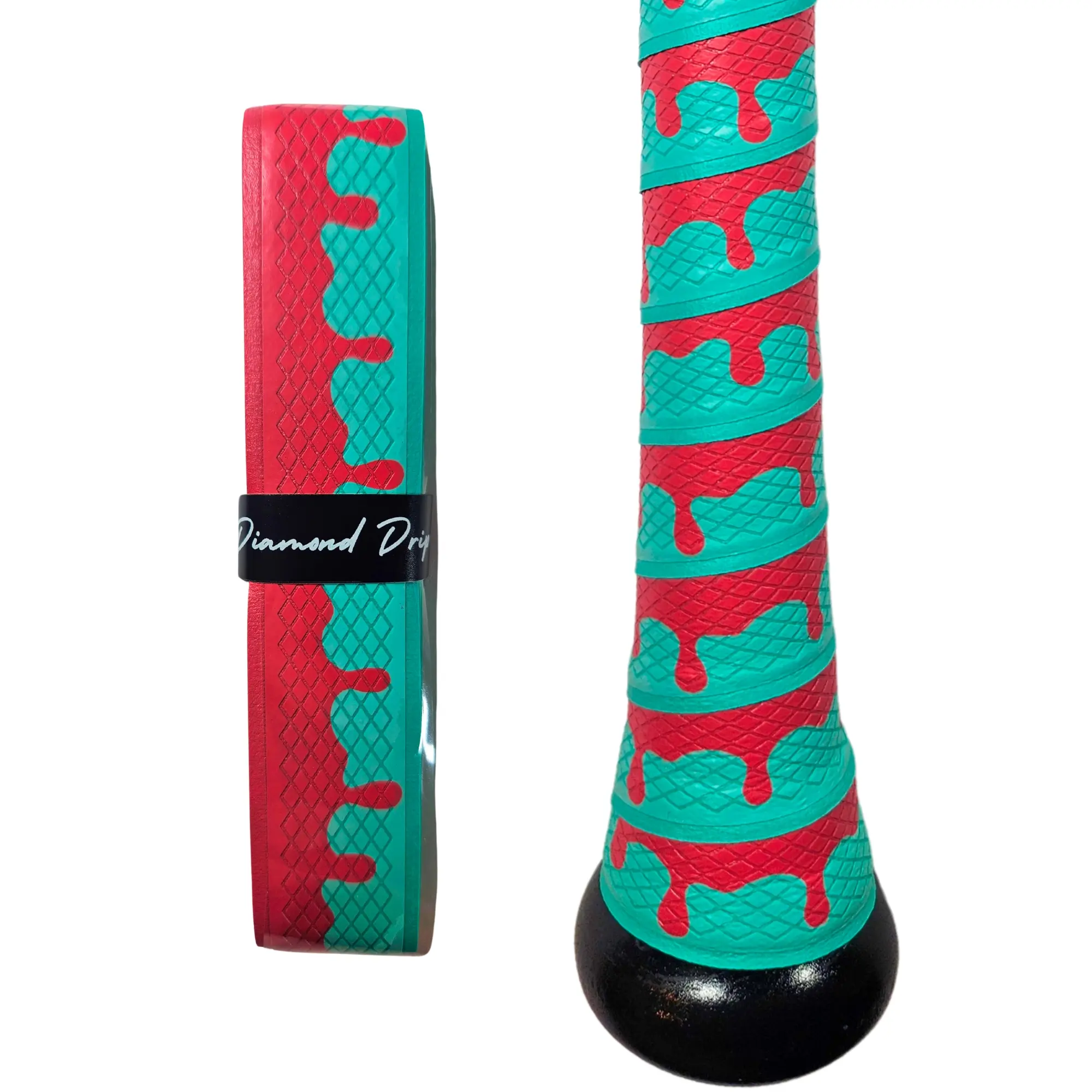 Baseball Bat Grip Tape – 1.1mm Baseball & Softball Batting Wrap – Ice Cream Drip Designs – Non-Slip, Shock-Absorbing, Durable Bat Handle Tape