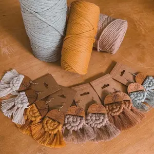 Sunny-Side-Up macrame earrings