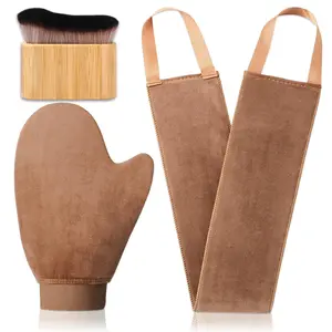 3 in 1 Self Tanning Mitts Self Tanner Mitt Applicator Tanning Brush Self Tanner Back Applicator, Self Tanning Kit for Lotion,Spray Tan,Body,Sunless,Face