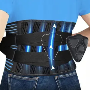 HAGIG Lower Back Support Belt for Men & Women, Adjustable Lumbar Waist Brace with Compression Straps, Breathable Mesh Back Support for Work, Lifting, Workout & Daily Use