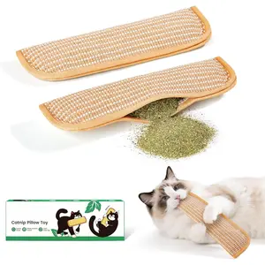 Cat Toys Pack of 2 with 6000mg A+ Organic Catnip, Soft Sisal Material Indoor Kitten Scratching and Kicker Toys, Drives Bored Cats Crazy with Fun Interactiv