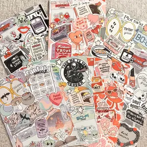 Book Trope Kindle Inserts - Cardstock for Clear Case Colorsoft Oasis Covers Paperwhite Skins Decorations Gifts for Readers Basic Reading Accessories 7 Designs to Choose From