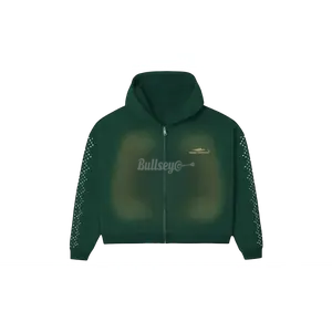 HMDD Green Bean Crystal Zip Up Hoodie