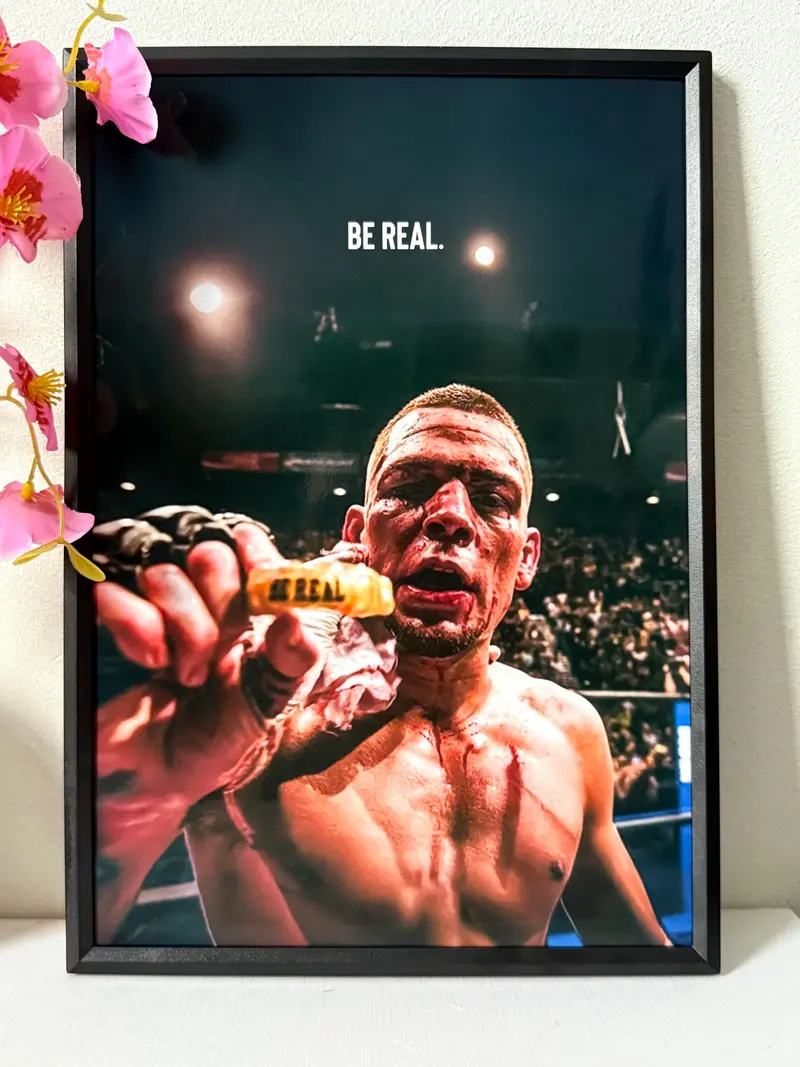 Nate Diaz UFC Fighter MMA Poster Unframed High Quality Print Home Decor Room Art Vintage Retro Wall Art for Living Room Dormitory Bathroom Kitchen Bedroom