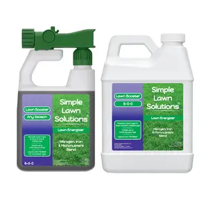 Liquid Iron & Nitrogen Lawn Fertilizer Lawn Booster - Fast Green Grass Energizer - Lawn & Turf Care - Ready-to-use Attached Sprayer - 32 oz