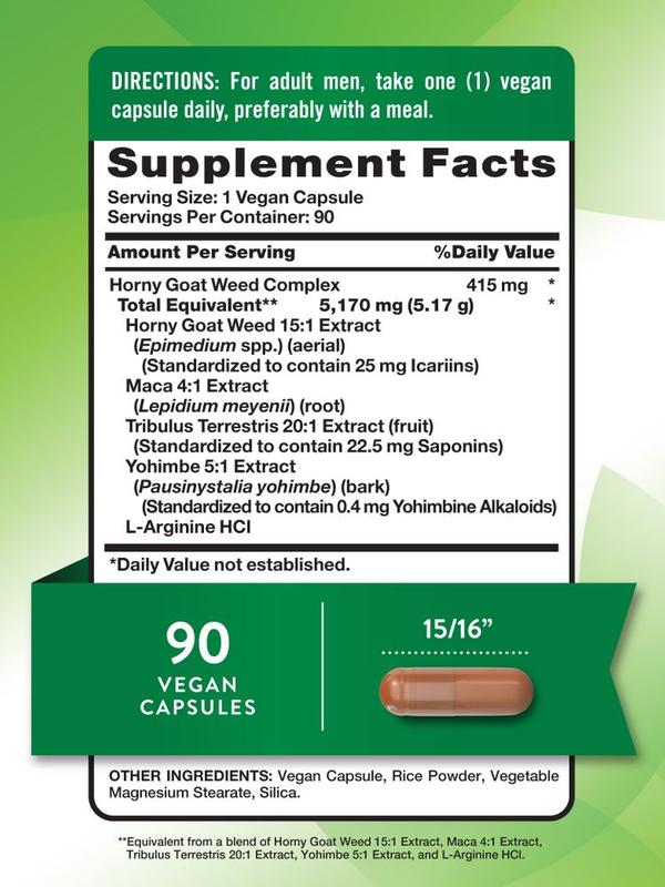 Nature's Truth Horny Goat Weed Complex | 90 Capsules | With Maca Root | Non-GMO & Gluten Free Herbal Supplement