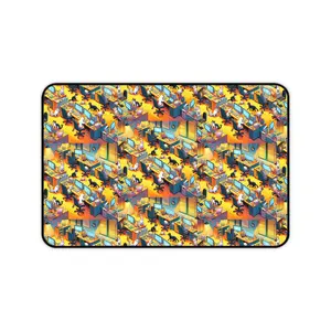 Cat Antics at Work Desk Mat, Adorable Funny Cats Working on Computers, Cute Kitty Mouse Pad, Office Decor, Cat Lover Gift, Desk Accessory