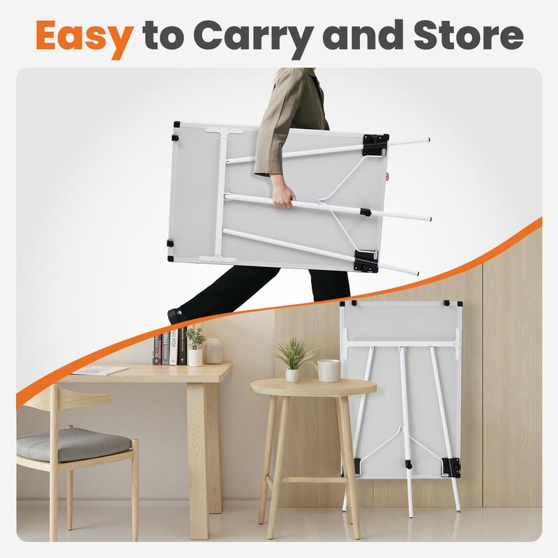 Whiteboard Easel 40 x 28 Inches, Magnetic White Board Dry Erase, Porbable Boards Height Adjustable, Dry Erase Board with Stand for School, Office and Home, Silver Aluminium Frame