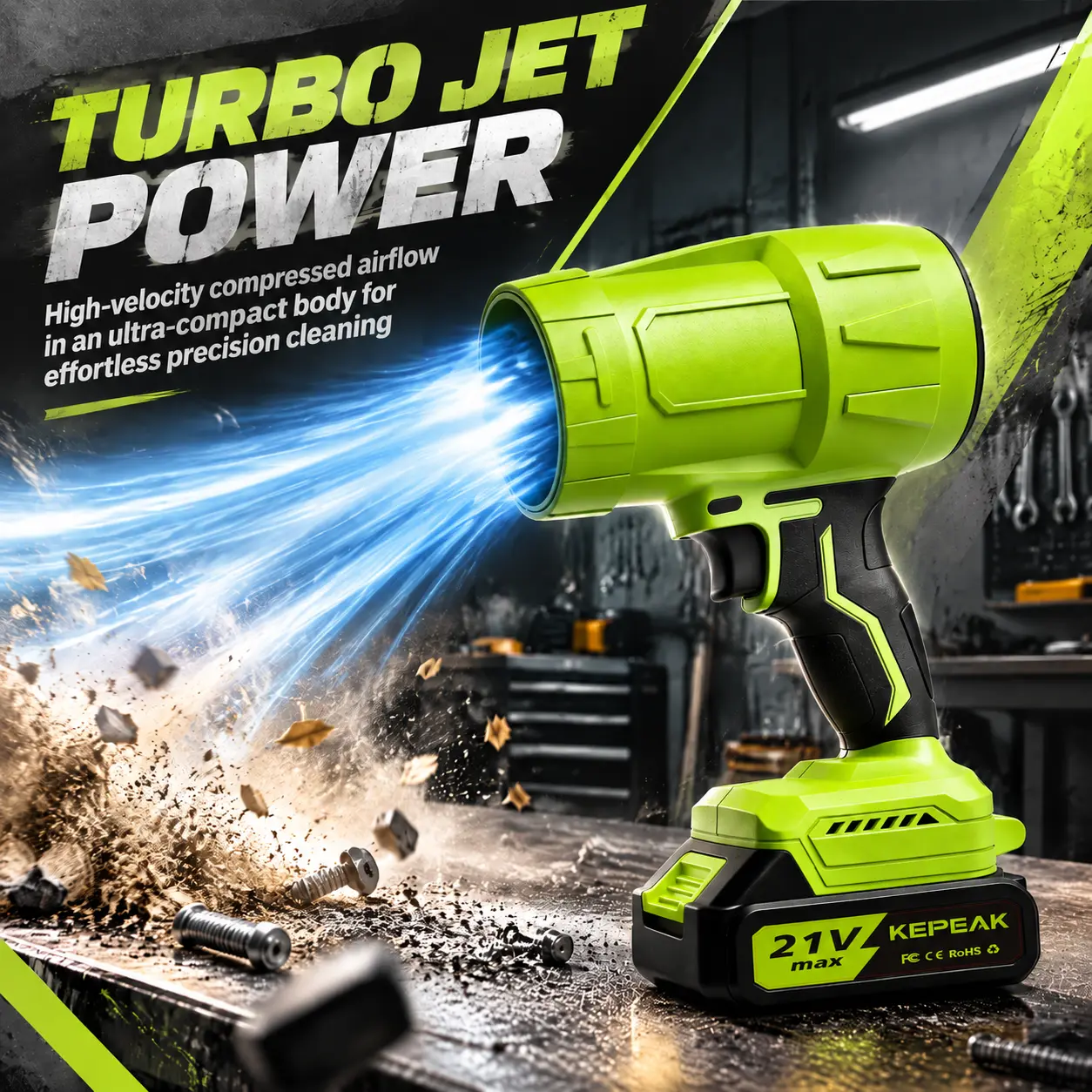 【Black Friday】 Rechargeable Lithium Battery Turbo Jet Blower - 850W High-Power Heat-Resistant, 1000g Thrust, 2 Batteries & Charger, 1-Hand Control, Lightweight Multifunctional Portable Handheld, Cleaning Tool, Valentine’s Day Gift, Lightweight Blower
