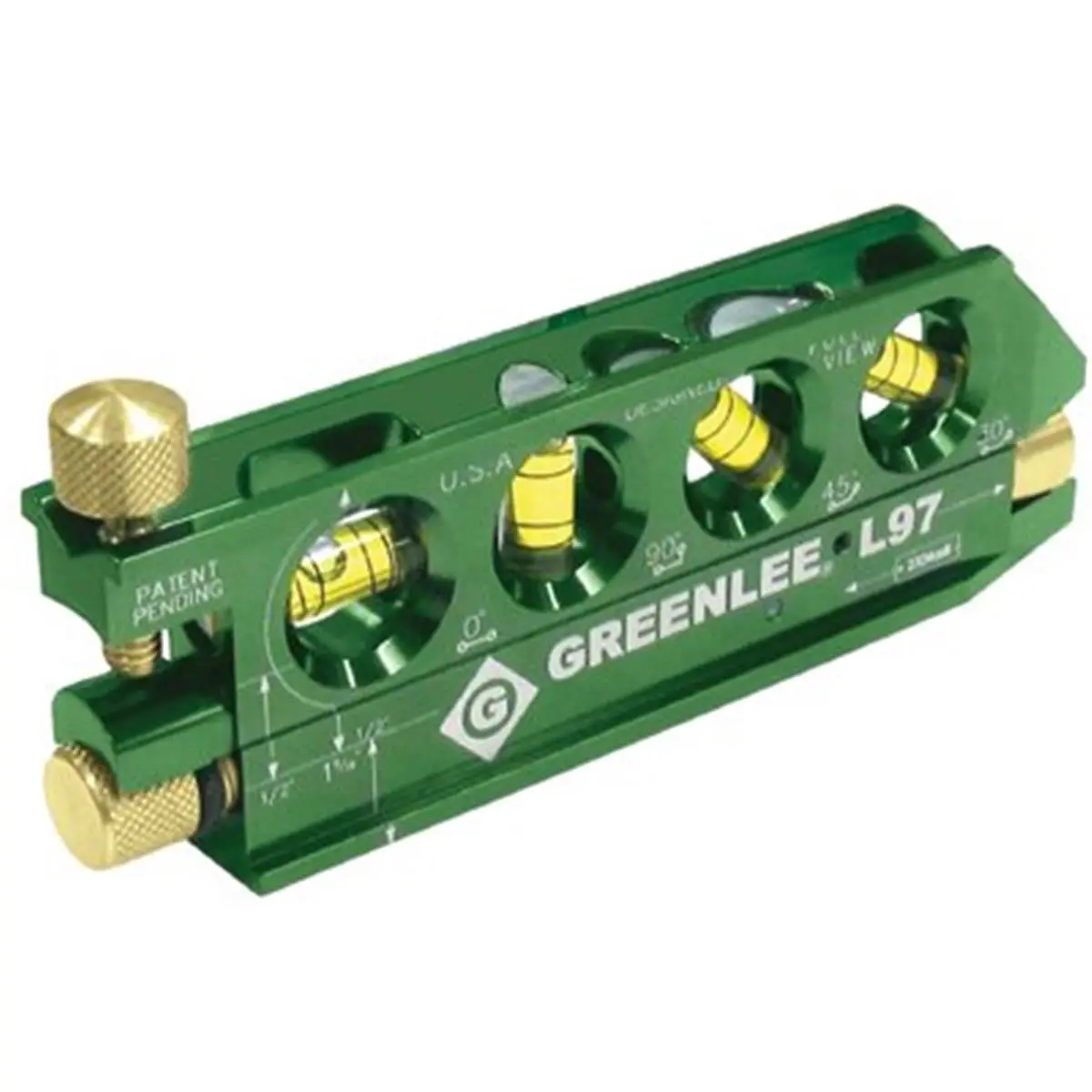 Greenlee Mini Magnetic Laser Level - Portable V-Groove Hardware Tool with No-Dog Feature, Compact Physical Measuring Instrument