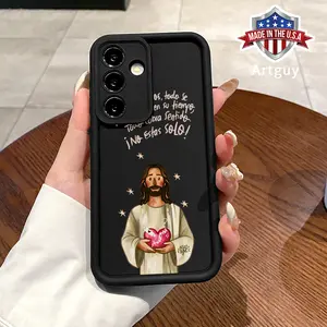 Phone case for Samsung S24 ultra plus S25 S23 S22 Ultra Plus Christian Artistic Imagery  Advanced fashion gift Shockproof Silicone TPU Bumper Drop Protection Soft Cover