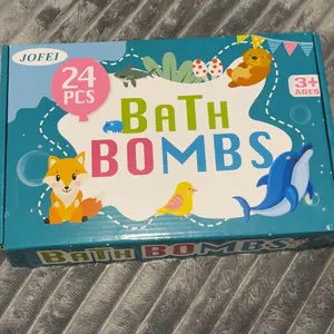 Bath Bombs for Kids with Surprise Inside, 24 Pack Kid Bath Bombs Gift Set, Easter Basket Stuffers for Boys Girls Bubble Bath with Toys Inside