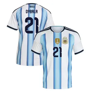 Argentina Home Shirt 2026 - Dybala 21, Argentina White And Blue Dybala 21 Home Short Sleeve Soccer Shirt