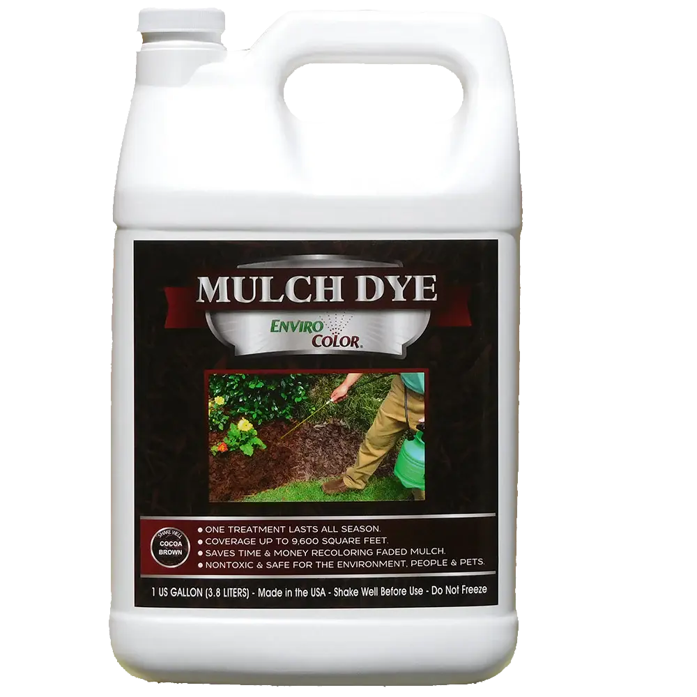 EnviroColor Cocoa Brown Mulch Dye 9600 SQ FT 1 Gallon Non Toxic Long Lasting Color Concentrate for Plants Pets and People