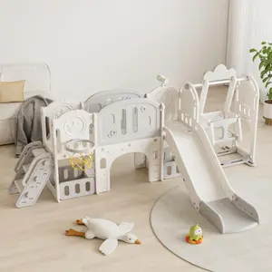 11-in-1 Toddler Playset | Slide + Swing + Basketball Hoop | Indoor/Outdoor Fun for 1-4 Years Old