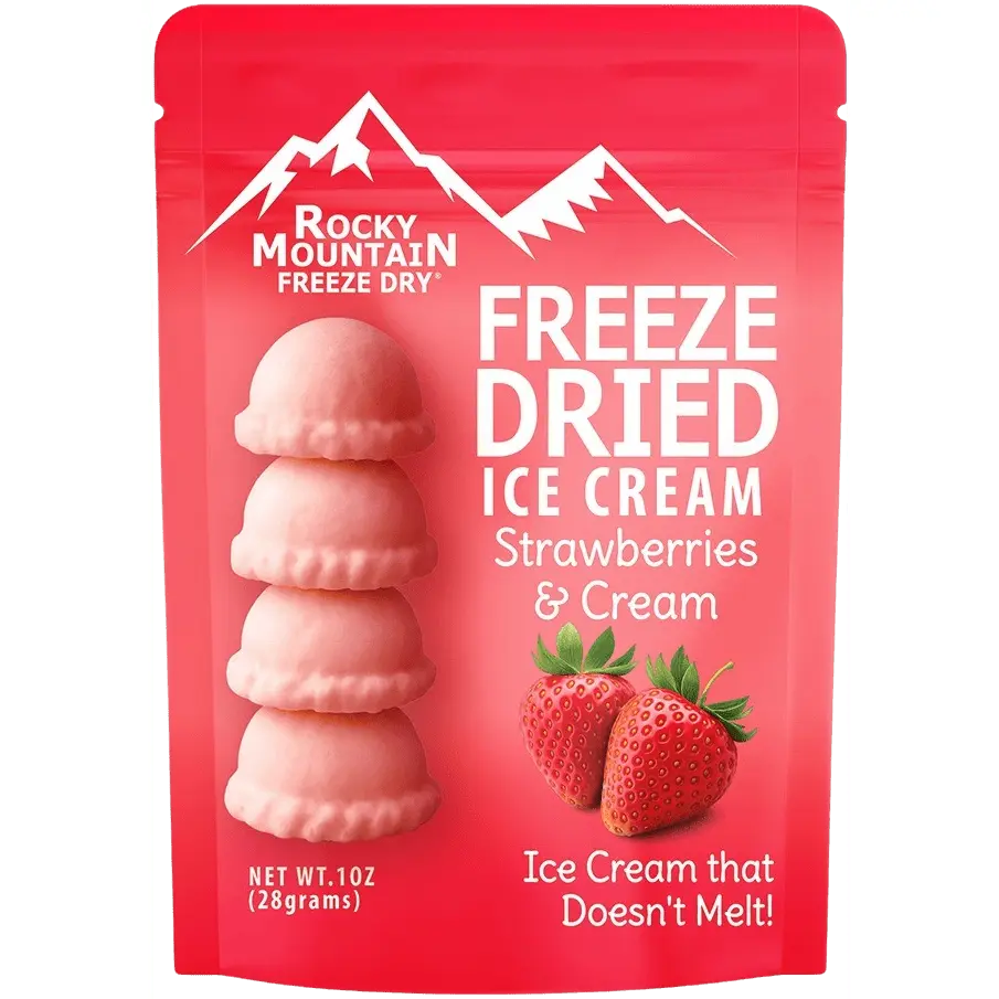 Strawberry Freeze Dried Ice Cream | 1 oz Classic Pack Flavor Dessert