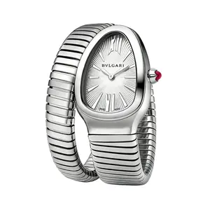 Bvlgari Serpenti Tubogas 35mm Stainless Steel Single Spiral Silver Dial Quartz 101817 (SP35C6SS.1T) WHT031857