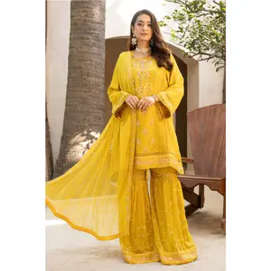 Yellow Pakistani Gharara